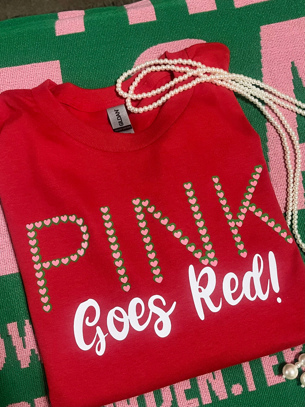 Pink Goes Red Tee